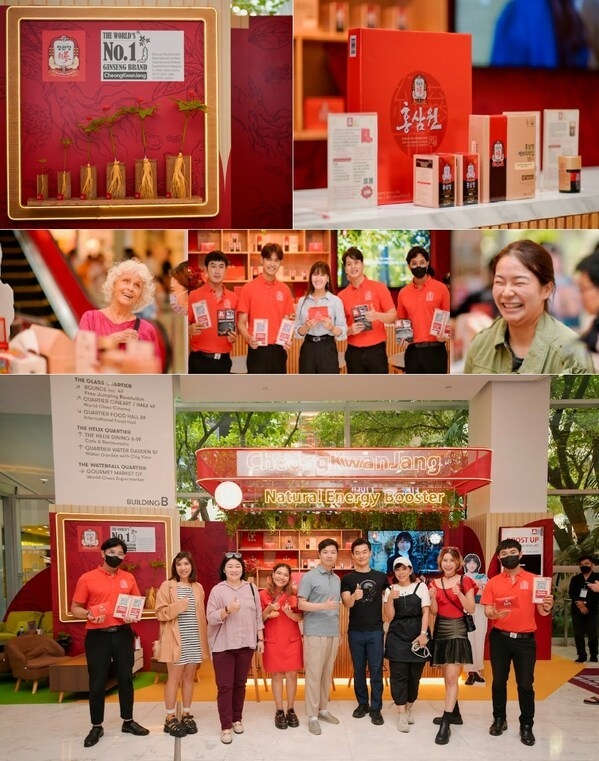 KGC인삼공사는 지난 13일부터 사흘 간 방콕 엠쿼티어 쇼핑몰(EmQuartier Shopping Mall)에 정관장 홍보 부스를 열었다.(사진=KGC인삼공사)