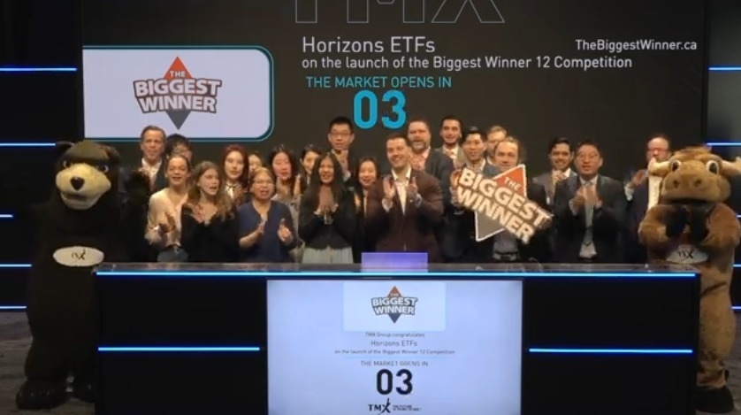 미래에셋 호라이즌 ETF가 지난 20일(현지시간) 캐나다 토론토 증권거래소(TSX) 오프닝벨 행사를 진행했다.(사진=유튜브 영상 캡쳐)