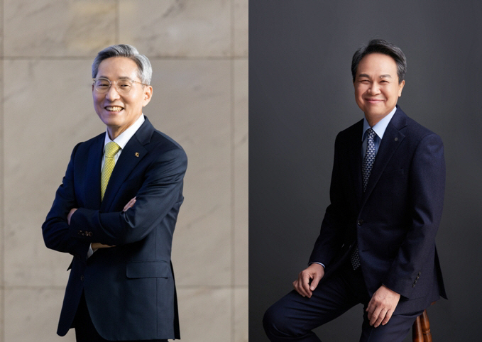 윤종규 KB금융지주 회장(왼쪽)과 진옥동 신한금융지주 회장.(사진=KB금융·신한금융)