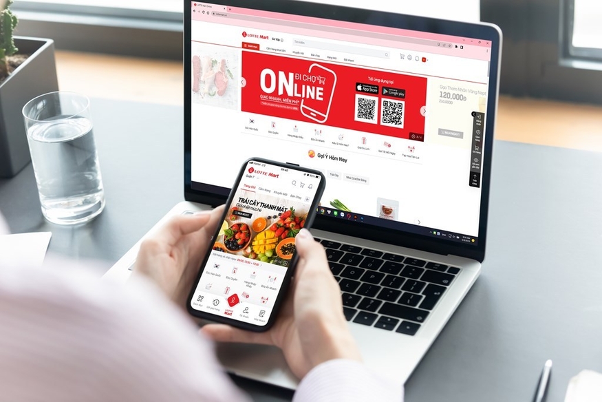 롯데마트 베트남이 지난 10일 애플리케이션 '롯데마트 온라인'(LOTTE Mart Online)을 새롭게 선보였다.(사진=롯데마트)