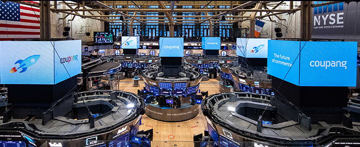 쿠팡은 2021년 3월 미국 뉴욕증권거래소(NYSE)에 입성했다. (사진=쿠팡 홈페이지)
