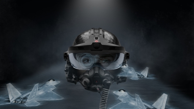 레드6 에어로스페이스(Red 6 Aerospace)의 증강현실(AR)용 헬멧. (사진=록히드마틴)