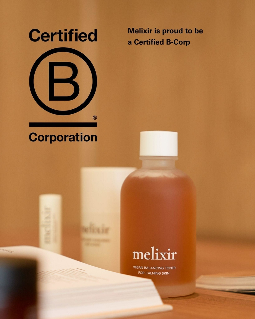 국내 프리미엄 비건 화장품 브랜드 멜릭서(Melixir)가 '비콥'(B-Corp) 인증을 획득했다.(사진=멜릭서)