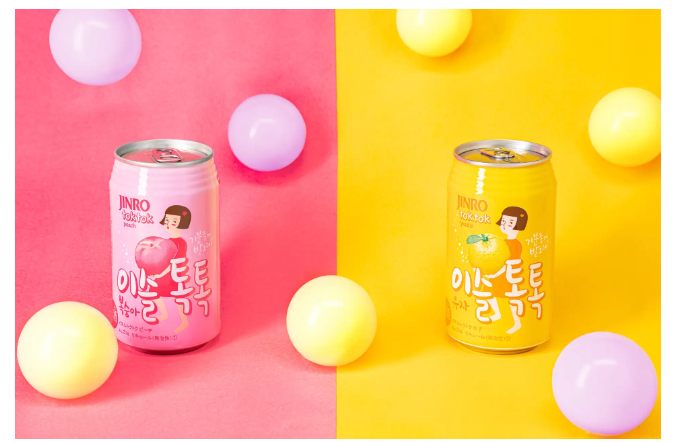 하이트진로 과일탄산주 이슬톡톡 제품.(사진=하이트진로)