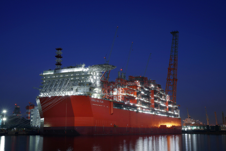  삼성중공업이 건조한 부유식 액화 천연가스 시설(FLNG) '코랄 술'의 모습. (사진=삼성중공업)