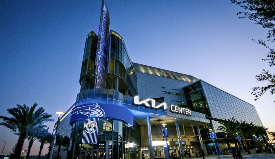  미국 프로농구(NBA) 올랜도 매직의 홈구장 간판이 '기아 센터(Kia Center)'로 변경된다. (사진=올랜도 매직)