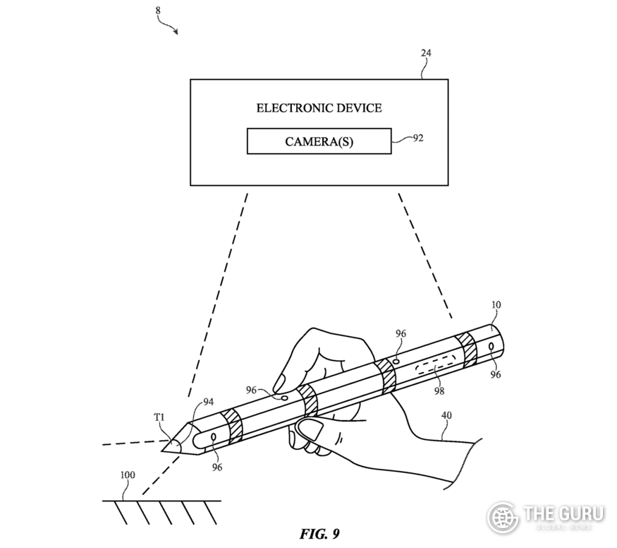 미국특허청(USPTO)은 지난 11일(현지시간) 애플이 작년 7월 출원한 '휴대용 컨트롤러를 갖춘 컴퓨터 시스템(Computer Systems with Handheld Controllers)'이라는 제목의 특허를 공개했다. (사진=USPTO)