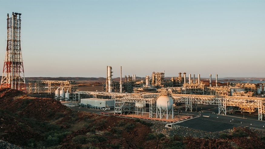 호주 우드사이드가 서호주에서 추진하는 플루토 액화천연가스(LNG) 사업장 전경. (사진=우드사이드) 