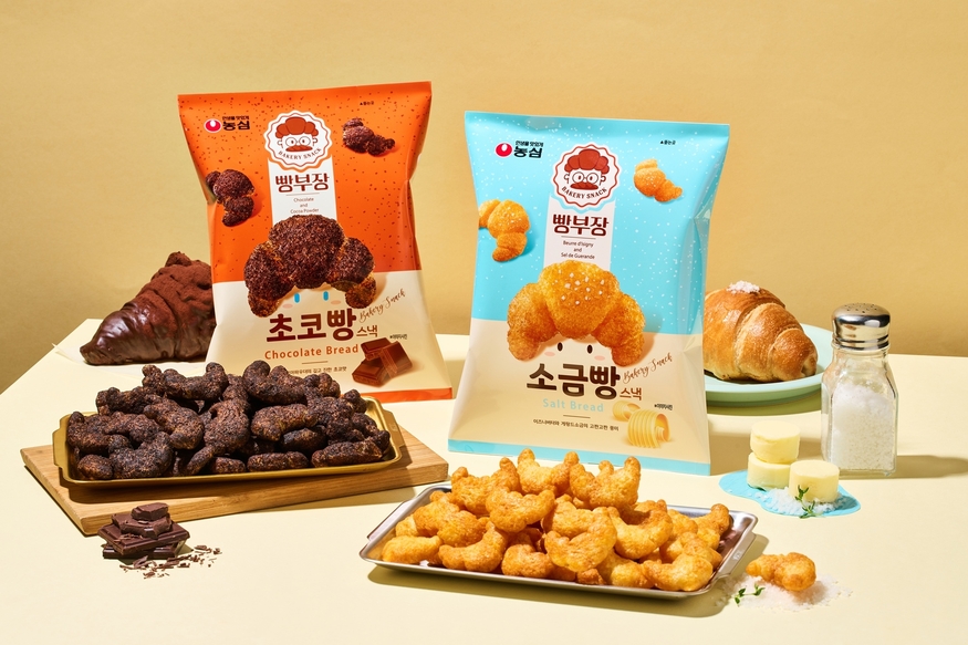 농심 빵부장 소금빵과 초코빵 (사진=농심)