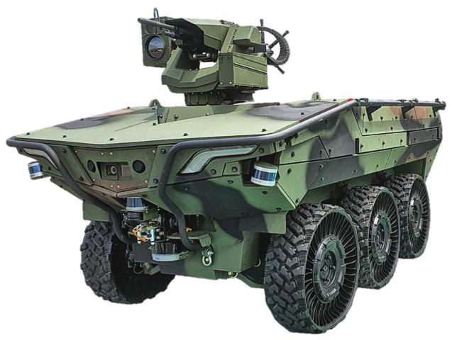 한화에어로스페이스의 지능형 다목적무인차량(UGV) 아리온스멧(Arion-SMET). (사진=한화에어로스페이스)