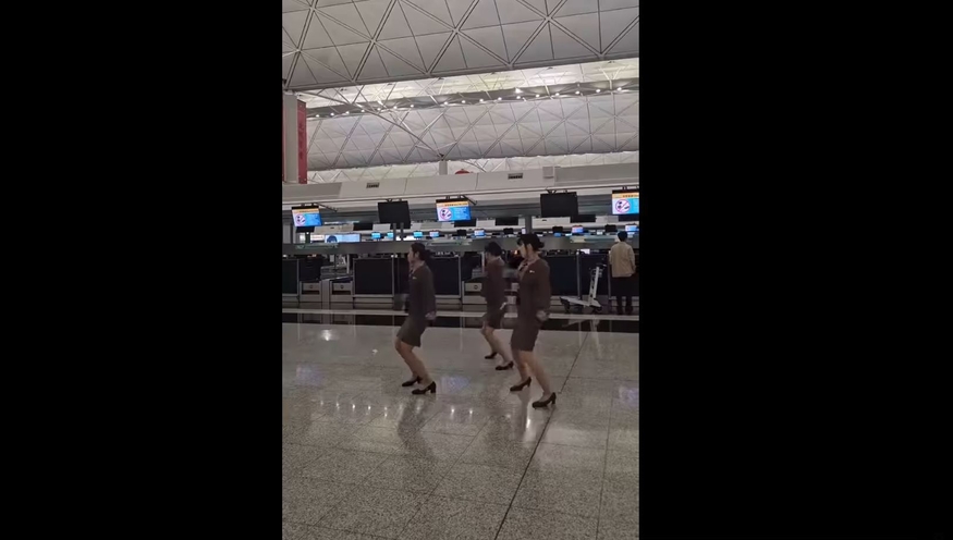 아시아나항공 승무원 댄스 영상. (사진=스튜어디스 시크릿 클럽)
