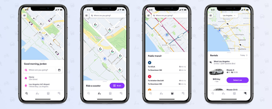 미국 승차공유업체 리프트(Lyft)의 애플리케이션에서 차량을 호출하는 모습. (사진=리프트)