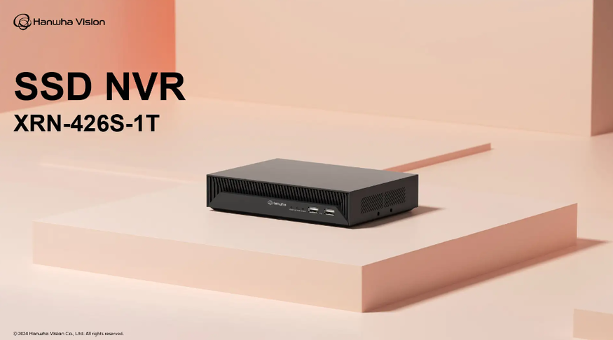 한화비전의 초소형 SSD NVR 'XRN-426S-1T'. (사진=한화비전)