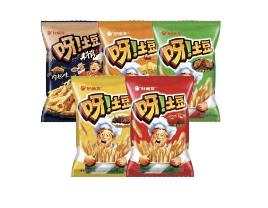 오리온은 중국에서 다양한 오!감자 제품을 선보이고 있다. (사진=오리온 중국)