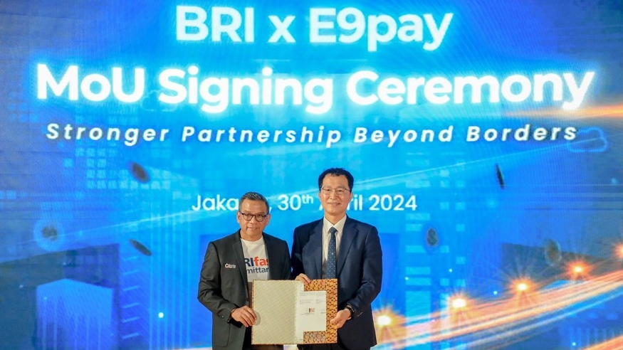 국내 해외송금 핀테크 기업 이나인페이(E9pay)와 인도네시아 국영은행 BRI는 지난달 40일 인도네시아 수도 자카르타에서 해외송금 파트너십을 확대하는 내용의 업무협약(MOU)을 체결했다. (사진=BRI)