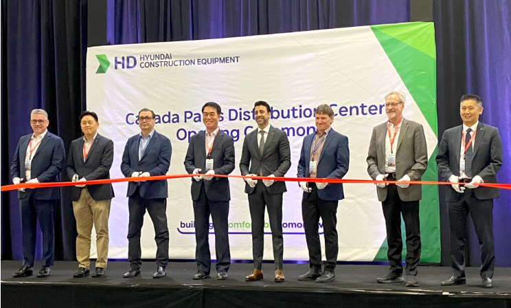 HD현대건설기계는 지난 10일(현지시간) 캐나다 온타리오주 미시소거(Mississauga)에 부품유통센(PDC)를 개소했다. (사진=HD현대건설기계 북미법인)