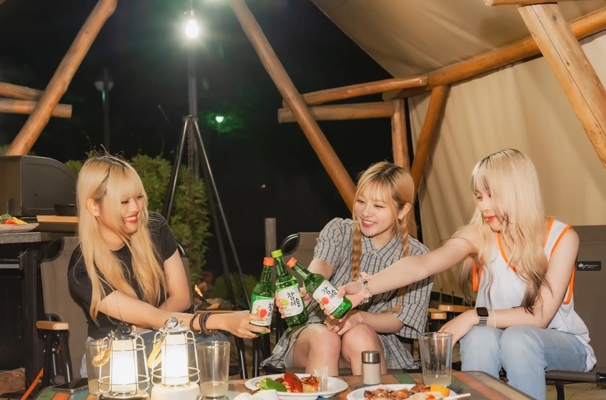 하이트진로는 일본 아이치현 이치노미야시 소재 글램핑장에서 개최되는 BBQ비어가든에 참가해 에이슬 시리즈 홍보전을 펼치고 있다. (사진=우드디자인파크)