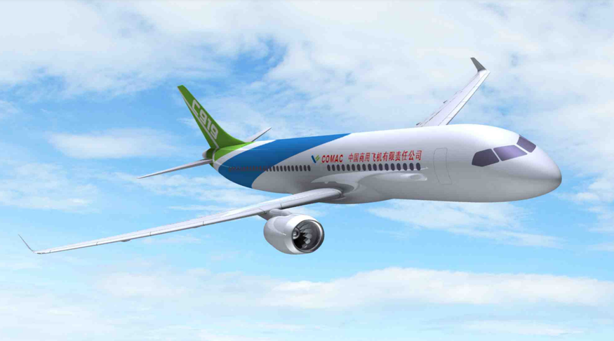 중국상용항공기공사(COMAC,)가 자체 개발한 대형 여객기 C919. (사진=항공정보포털시스템)