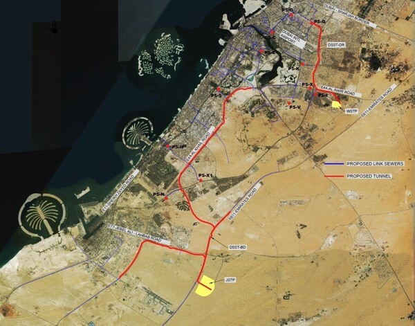 두바이 전략 하수도 터널 프로젝트(DSST·Dubai Strategic Sewerage Tunnels Project) 구역 전경.(사진=두바이 정부)