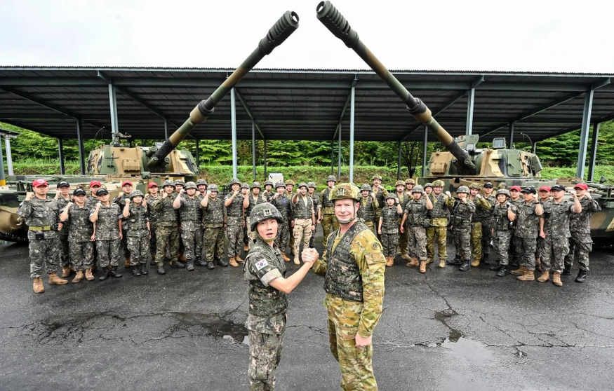 호주 장병이 대한민국 육군이 실시한 3주간의 육군 국제과정에 참여해 K9자주포 운용 방법을 배웠다. (사진=호주 국방부)