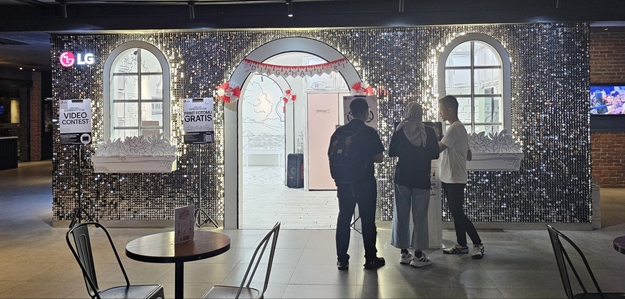 인도네시아 센트럴자카르타 '그랜드 인도네시아' 서관에 위치한 'LG전자 오브제 팝업 스토어'. (사진=오소영 기자)