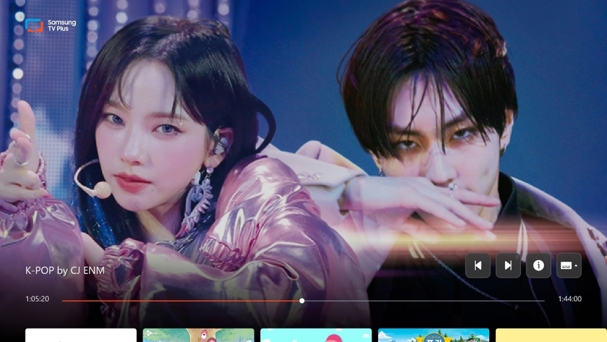 CJ ENM은 삼성전자와 손잡고 유럽 삼성 TV 플러스에 K팝 전용 채널 'K팝 바이 CJ ENM'을 론칭했다. (사진=삼성전자)