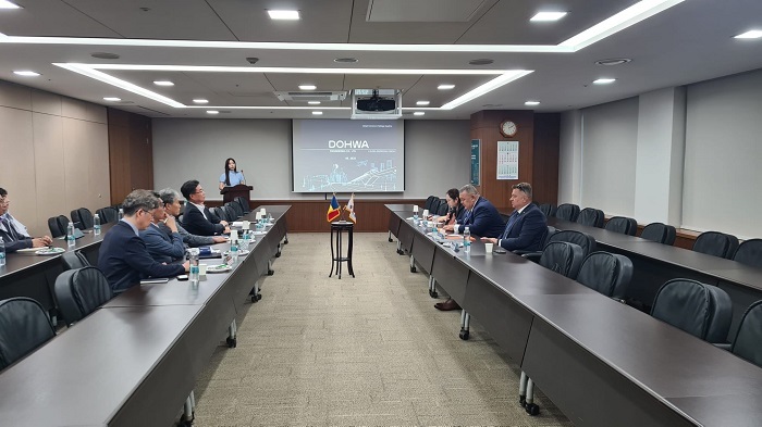 도화엔지니어링과 루마니아 상공회의소(CCIR) 관계자들이 12일 서울 강남구 도화엔지니어링 본사에서 면담했다. (사진=CCIR)