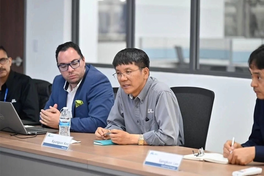 구경수 SL멕시코법인 법인장이 발언하고 있다. (사진=멕시코 산루이스포토시 경제개발비서부)