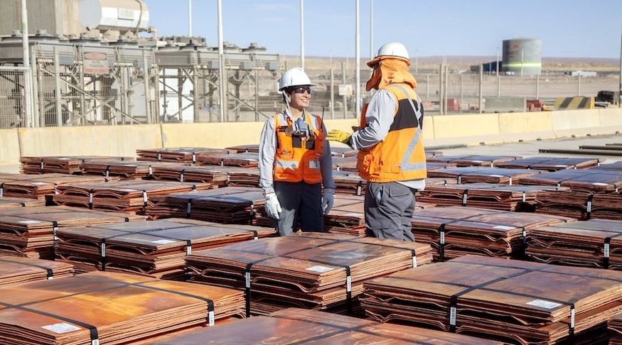 칠레 국영 구리 광산업체 코델코(Codelco)의 가브리엘라 미스트랄 광산 구리 음극판.(사진=코델코)