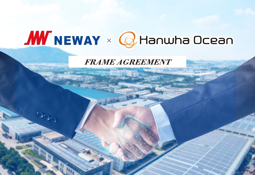 한화오션이 중국 최대 밸브 제조사인 뉴웨이밸브와 선박용 밸브 공급에 대한 기본협정(Framework Agreement)을 체결했다. (사진=한화오션)