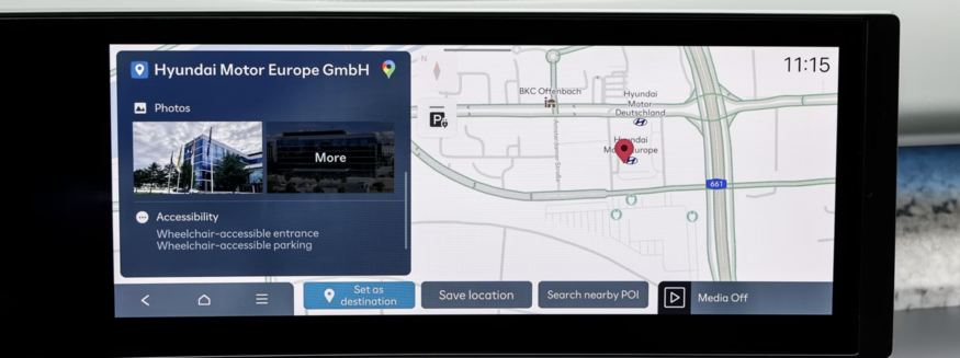 현대차는 지난달부터 유럽에서 인포테인먼트 시스템 'ccNC(Connected Car Navigation Cockpit)'와 최신 소프트웨어가 탑재된 일부 차종을 대상으로 구글맵스 기반 기능을 순차 적용하고 있다고 밝혔다. (사진=현대차)