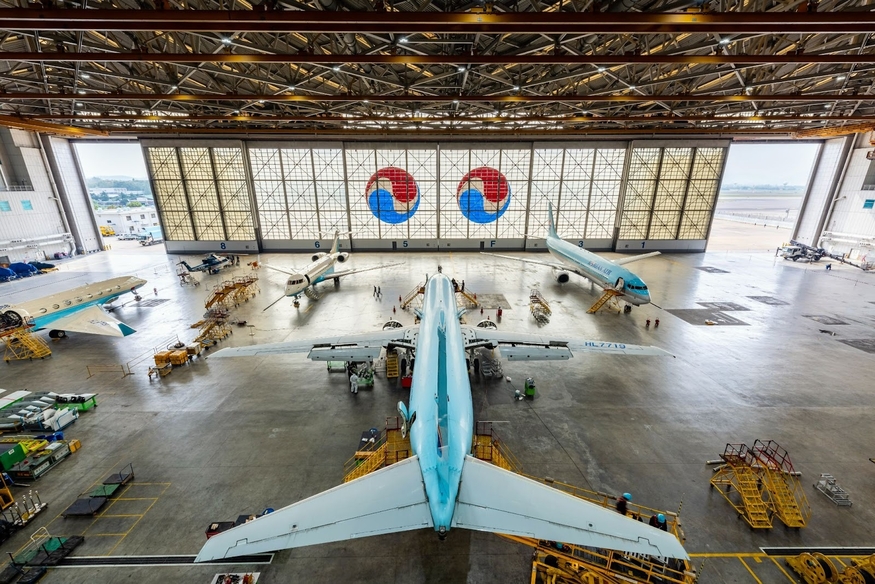 서울 김포공항 인근 대한항공 본사에 위치한 격납고(사진=대한항공)