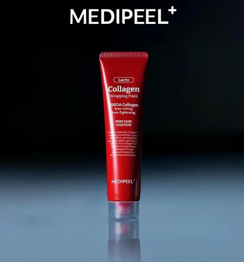 글로벌 더마 스킨케어 브랜드 메디필(MEDIPEEL)의 대표 제품 '레드 락토 콜라겐 랩핑 마스크'. (사진=메디필)
