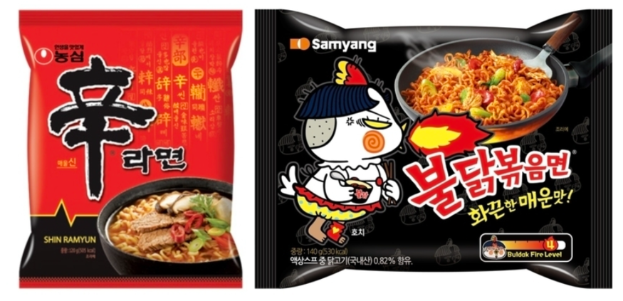 불닭볶음면과 신라면 등 K-라면이 다소 높은 가격에도 불구하고 베트남에서 큰 인기를 끌고 있다.(사진=각 사)