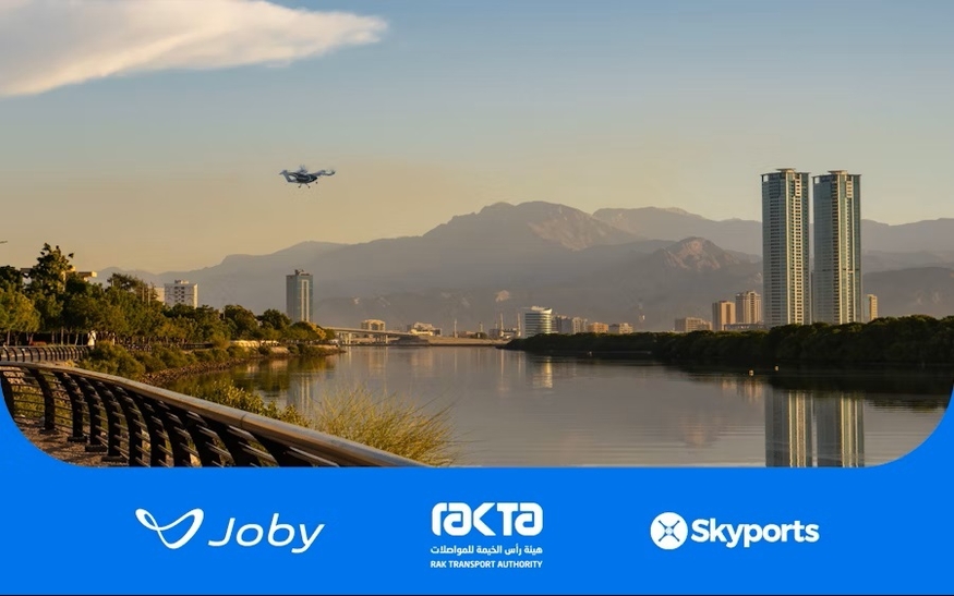 미국 에어택시 제조업체 조비 에비에이션(Joby Aviation)와 UAE 라스알카이마 교통국, 스카이포츠 인프라스트럭처는 에어택시 서비스 네트워크 구축을 위한 업무협약을 맺었다. (사진=조비)