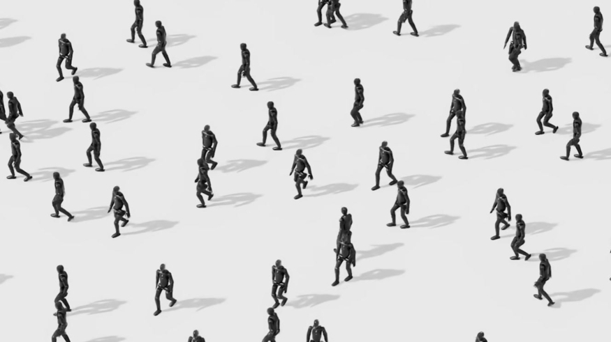 월드모델 안에서 걷는 연습을 하는 휴머노이드. (사진=피규어 AI)