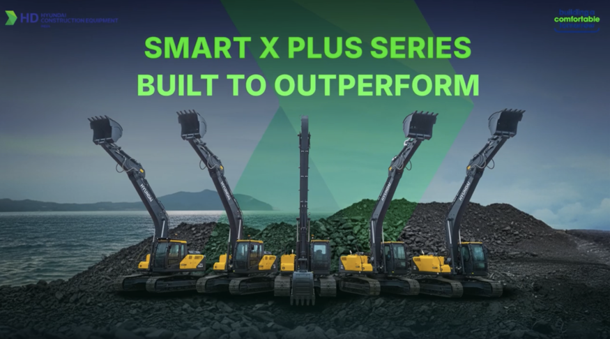 HD현대건설기계 인도법인은 최근 '스마트 X 플러스(SMART X Plus)' 굴착기 시리즈와 BS-V 휠로더를 현지 시장에 공식 출시했다. (사진=HD현대건설기계)