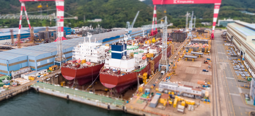 케이조선은 그리스 선주 JHI 스팀쉽(Steamship)으로부터 2억2500만 달러(약 3200억원) 규모의 아프라막스급 원유운반선 최대 3척을 수주한다. (사진=케이조선)