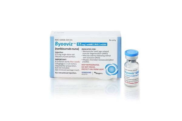 삼성바이오에피스가 29일(현지시간) 바이오젠(Biogen)과 안과용 바이오시밀러 '바이우비즈(BYOOVIZ, 성분명 라니비주맙·ranibizumab)'의 유럽 상업화 권리를 이전하는 자산매매계약(Asset Purchase Agreement·APA)을 체결했다. (사진=삼성바이오에피스)