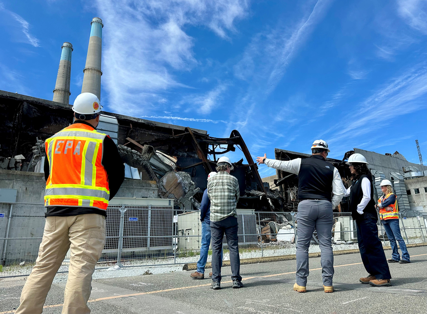 지난 1월 16일(현지시간) 화재가 발생한 미국 캘리포니아주 몬테레이 카운티 소재 모스랜딩 BESS 현장. (사진=미국 환경보호청(EPA)) 