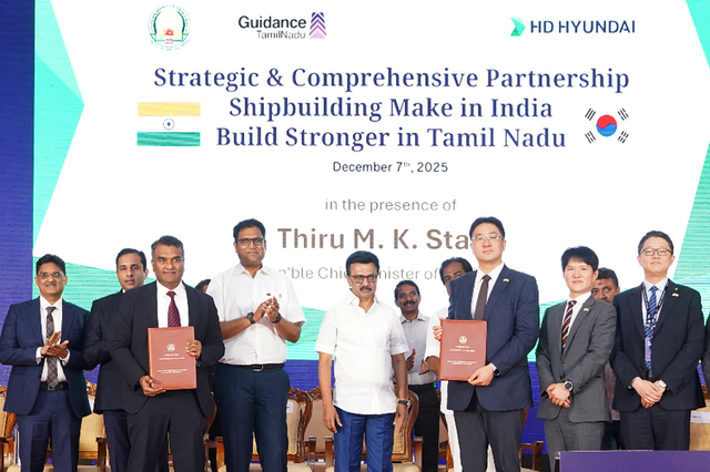 HD현대, '6조 투자' 인도 타밀나두 조선 클러스터 구체화…포스코 동반 진출 '기대'