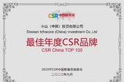 두산인프라코어, ESG 경영 빛 발해…中 'CSR 모범기업' 선정
