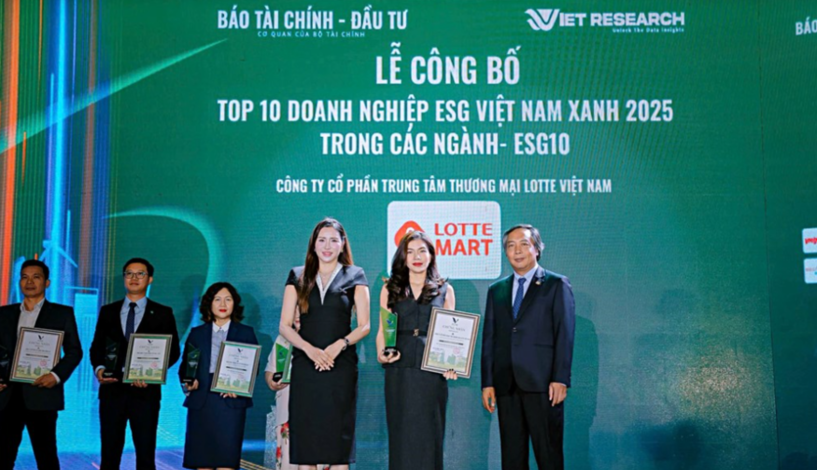 롯데마트, '2025 베트남 친환경 ESG 톱10' 진입