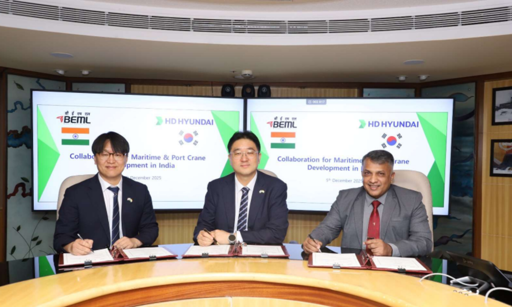 HD현대, 인도 차세대 항만 크레인 제작…항만하역 역량강화 지원