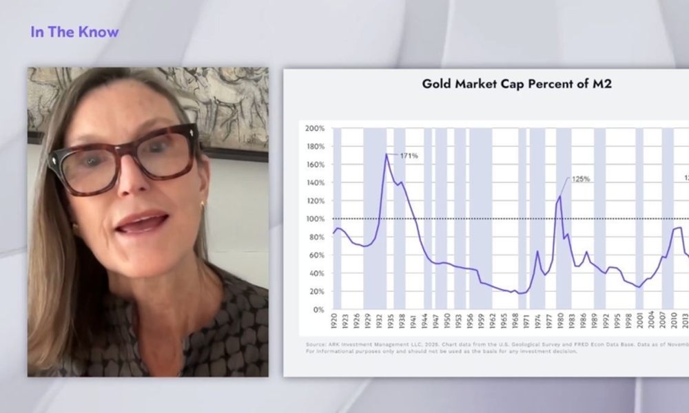 돈나무 언니 캐시우드 "금값 역사적 고점" 대폭락 가능성 경고