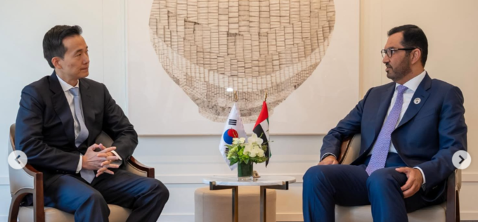 김동관 한화 부회장·UAE 산업장관 비공개 회동...방산·조선 협력 논의