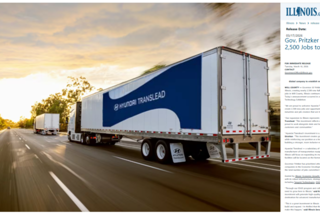 정의선 美 투자 확대…현대 트랜스리드 '6700억 투자' 일리노이 트레일러 공장 설립