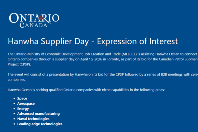 한화오션, 캐나다 온타리오 공급망 구축 우군 확보…CPSP '핵심 동맹군' 확대
