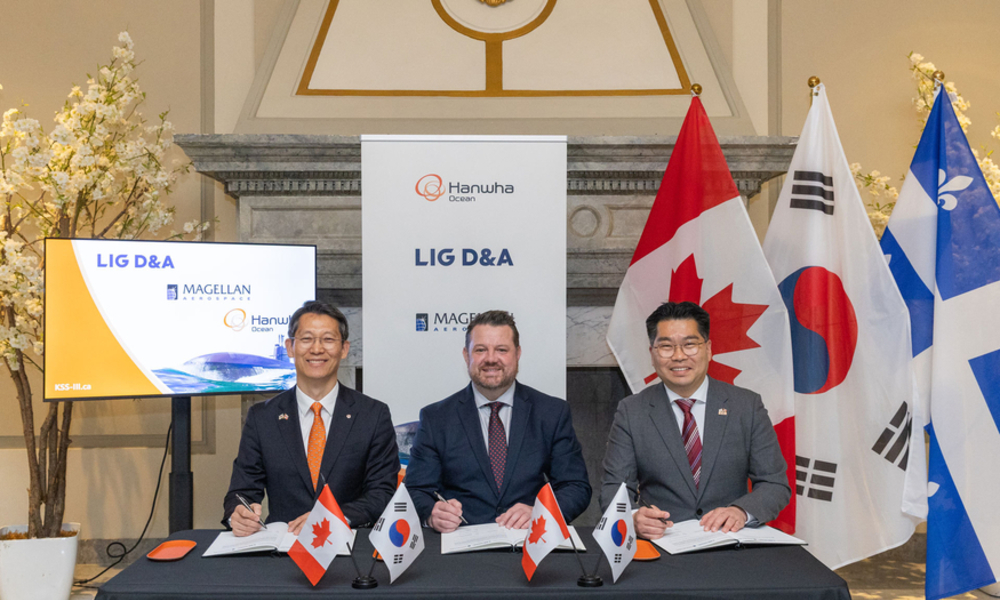 한화오션·LIG·마젤란, 캐나다 잠수함 동맹 구축…유도로켓 개발사업도 협력