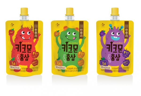 CJ제일제당이 출시한 어린이 음료 한뿌리 키크몬 홍삼 3종 CJ제일제당이 출시한 어린이 음료 한뿌리 키크몬 홍삼 3종